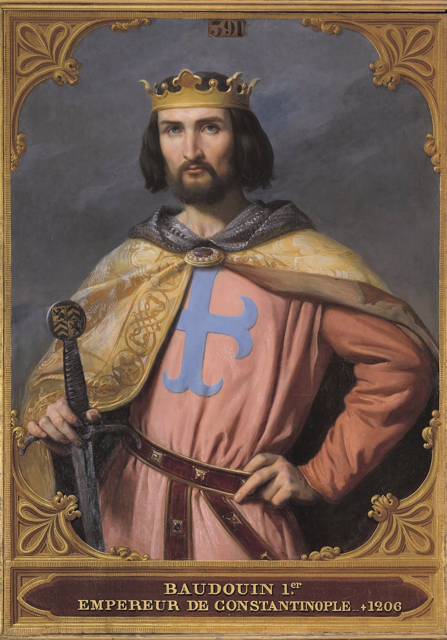 Baldwin I av Konstantinopel 1171-1205, 1845. av Francois Edouard Picot