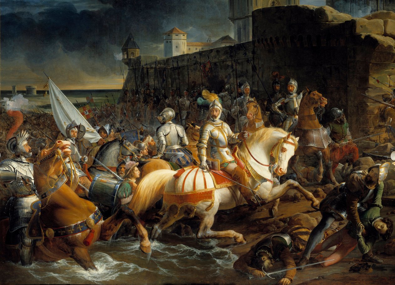 Erobringen av Calais av Francois I av Guise, hertugen av Aumale (1519-1563), 9. januar av Francois Edouard Picot