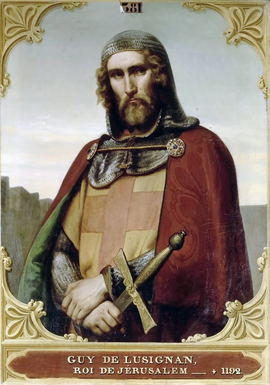 Guy av Lusignan, konge av Jerusalem og Kypros av Francois Edouard Picot
