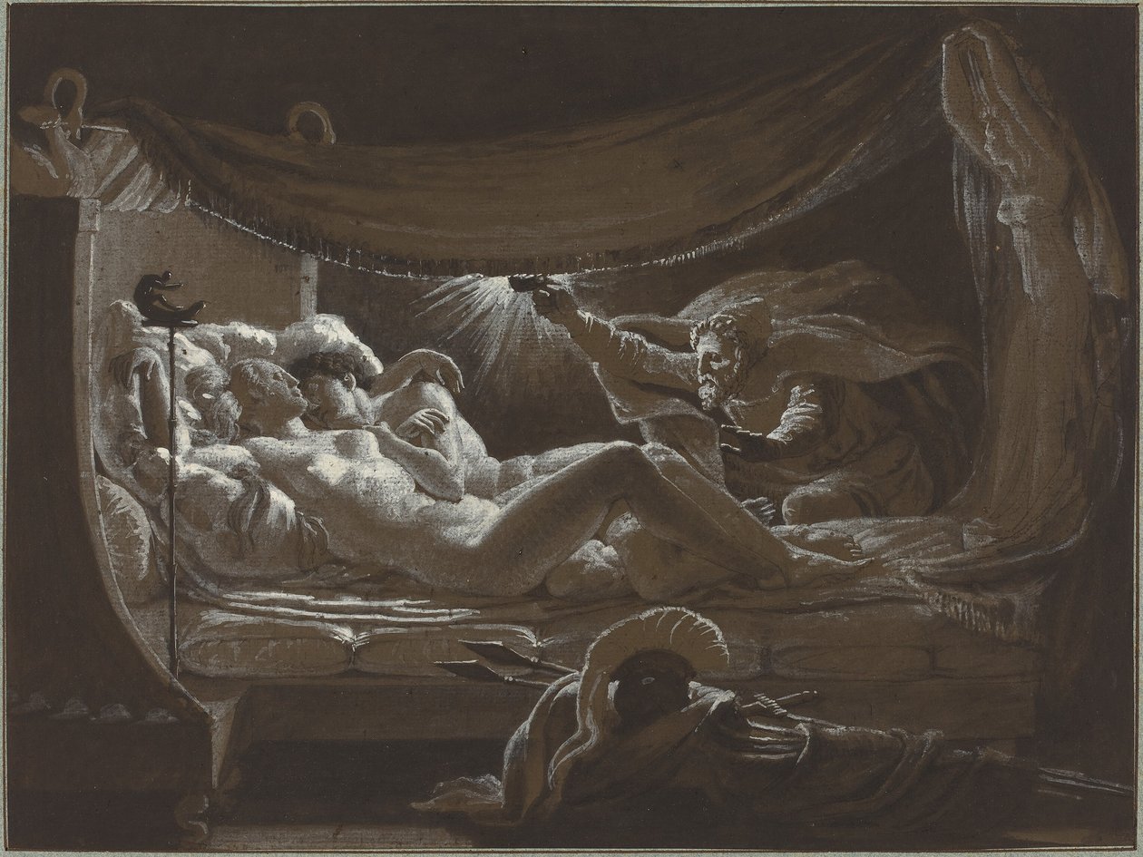 Vulcan oppdager Venus og Mars av Francois Edouard Picot