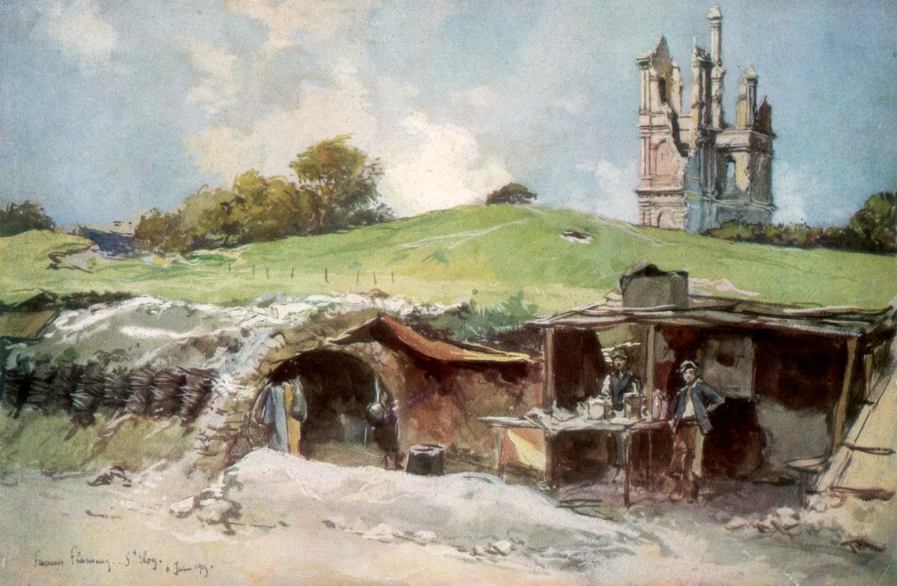 Redningsstasjon ved Mont St Eloi, Artois, Frankrike, 6. juni 1915 1926 av Francois Flameng