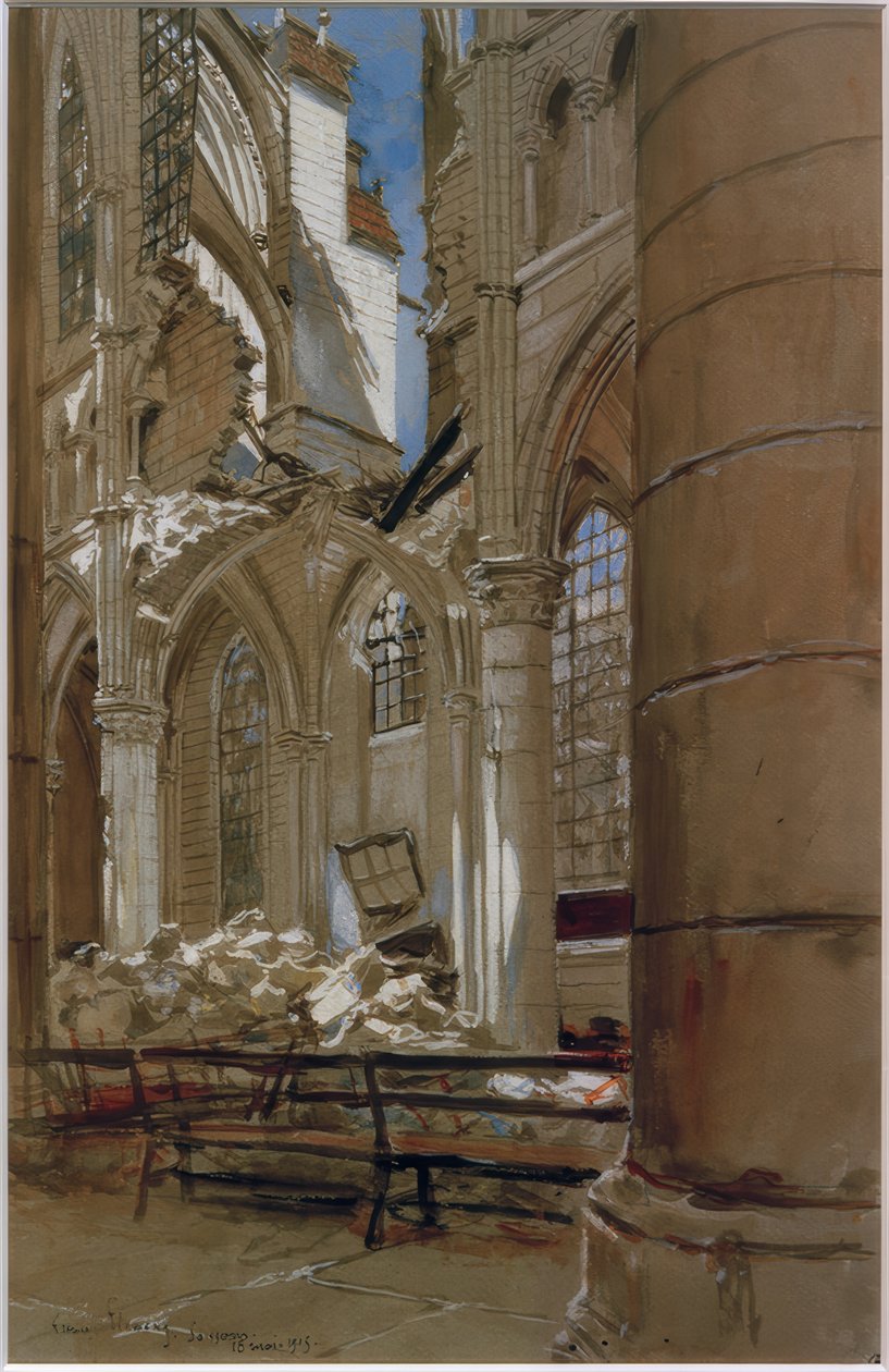 Soissons, 18. mai 1915 av Francois Flameng
