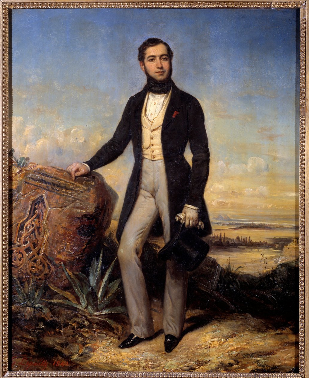 Portrett av Ferdinand de Lesseps (1805-1894), fransk diplomat og gründer. Maleri av Francois Gabriel Lepaulle (1804-1886) av Francois Gabriel Guillaume Lepaulle