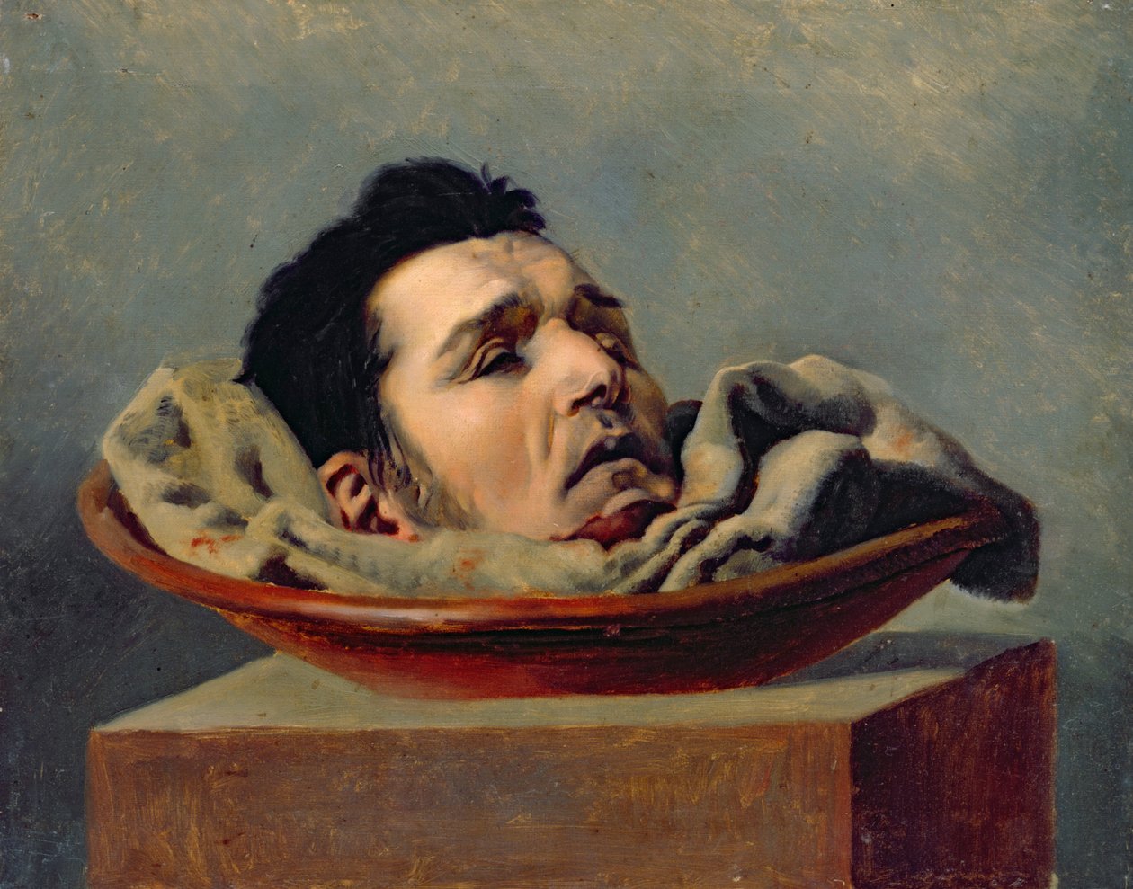Giljotinert leder for et paricid henrettet ved Puy i 1825 av Francois Gabriel de Becdelievre
