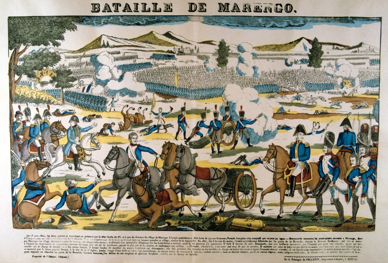 Slaget ved Marengo, 13. juni 1800 av Francois Georgin