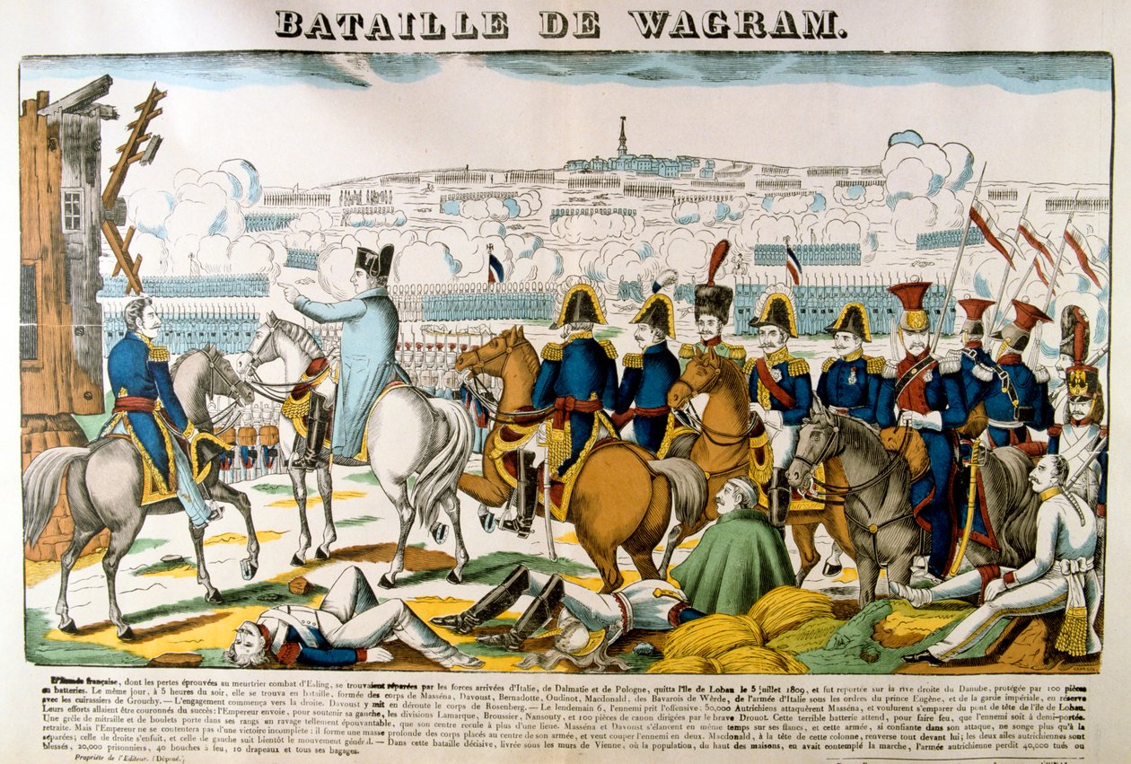 Slaget ved Wagram, 1809, c1835 av Francois Georgin
