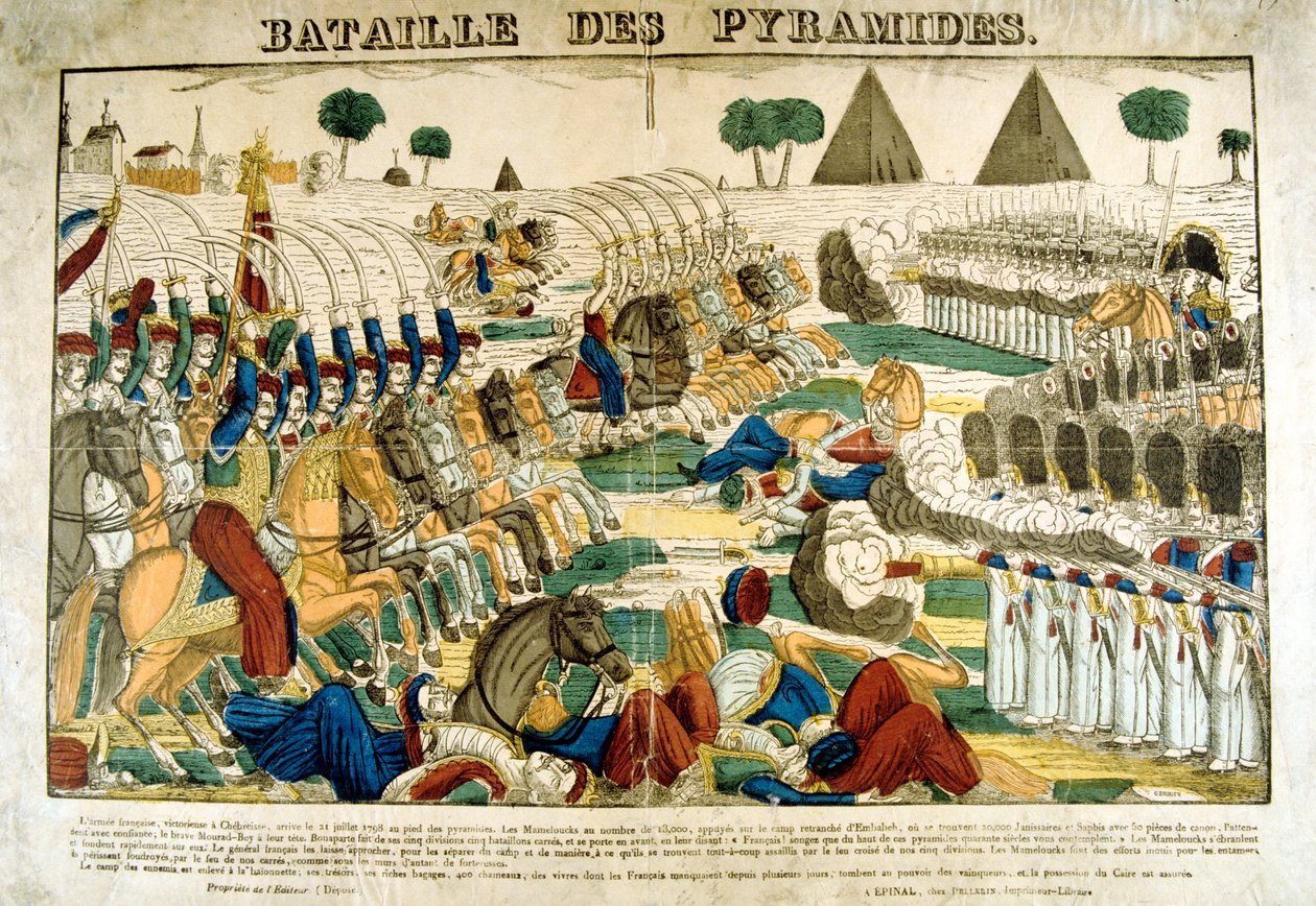 Slaget ved pyramidene, 21. juni 1798, c1835 av Francois Georgin