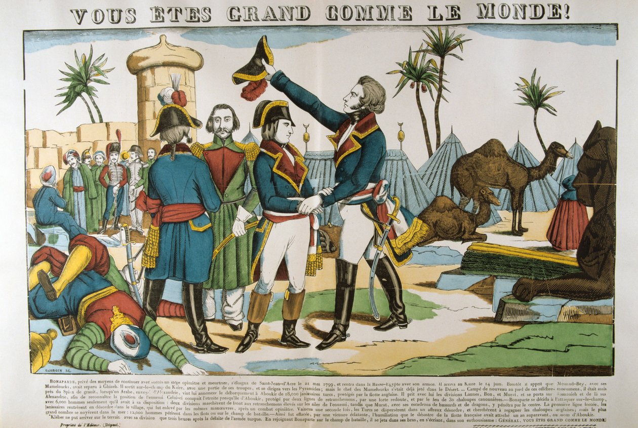 Napoleon og general Kleber på ekspedisjonen til Egypt, 1798, c1835 av Francois Georgin