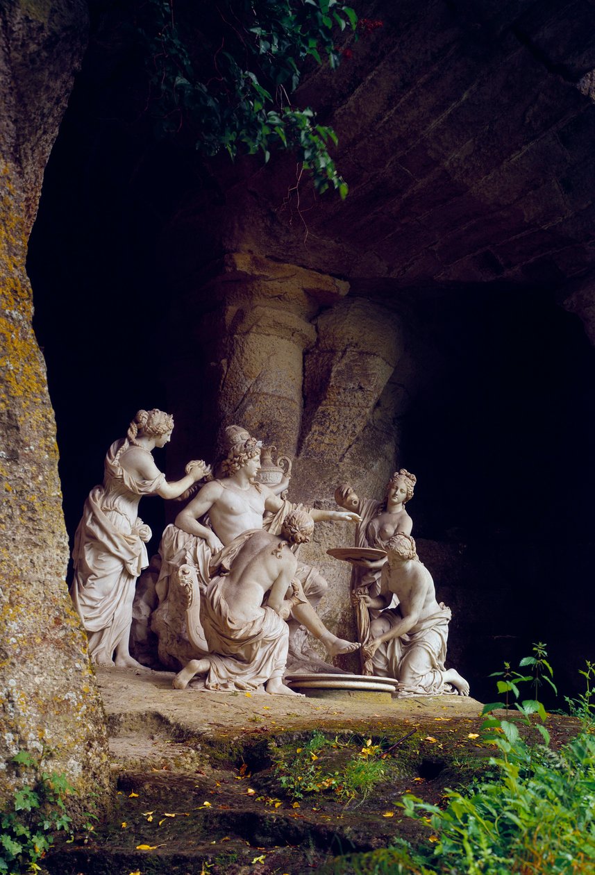 Thetis hule (Thetys); Apollo servert av nymfer. Skulptur av Francois Girardon (1628-1715) av Francois Girardon