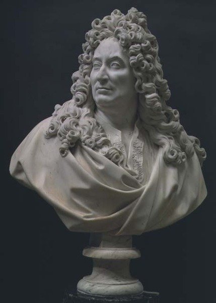Portrettbyste av Nicolas Boileau (1636-1711) (marmor) av Francois Girardon