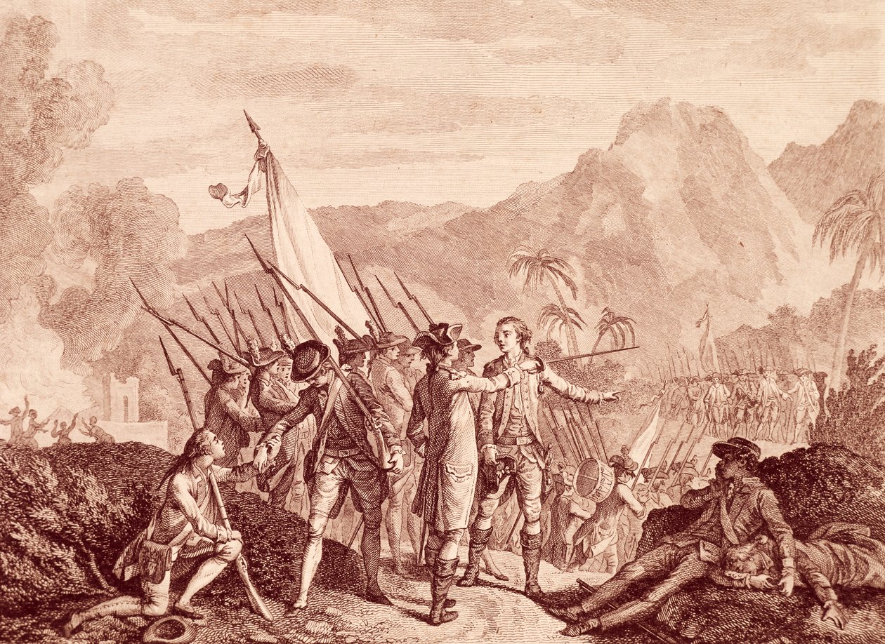 Den franske erobringen av Tobago av Francois Godefroy