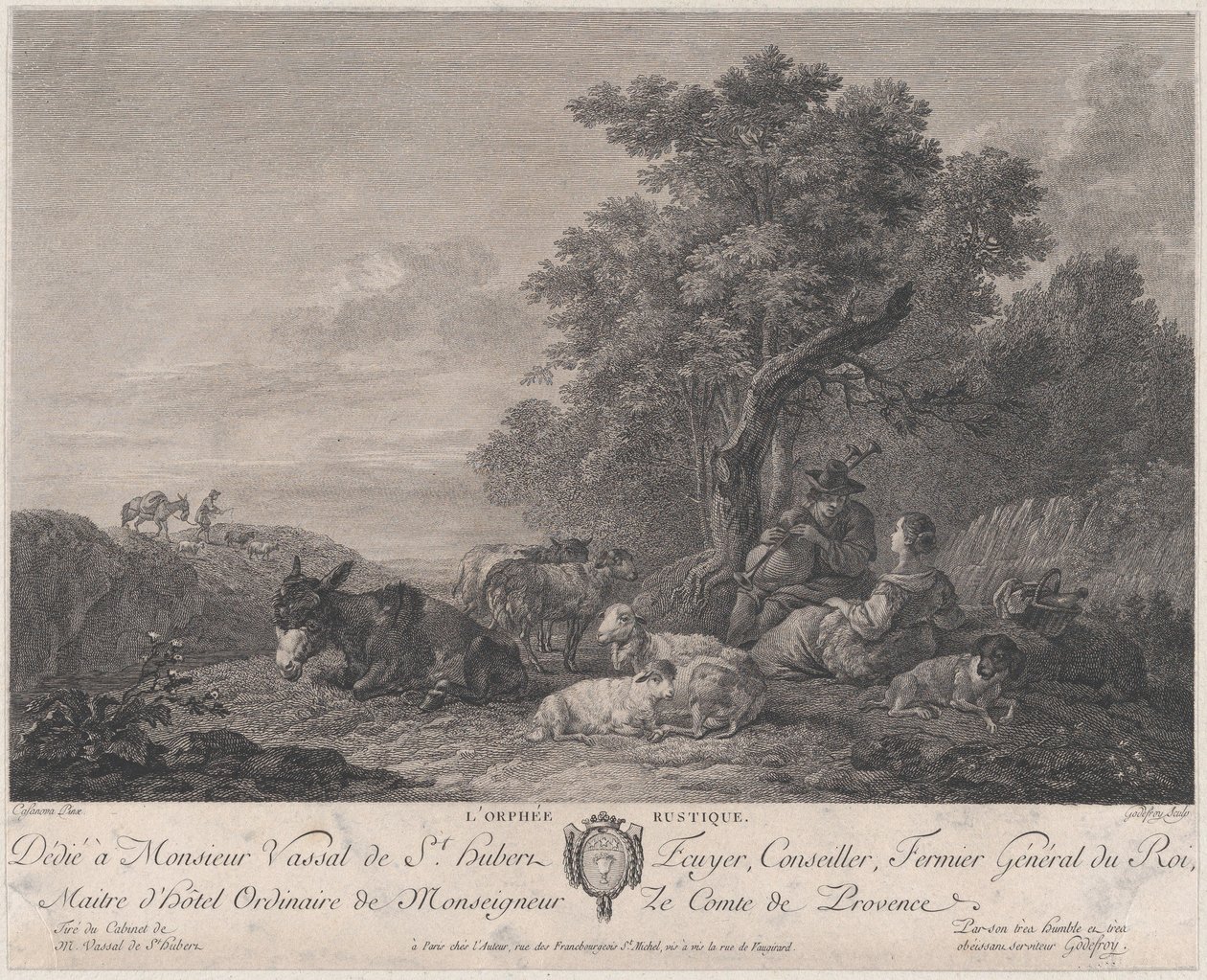 The Rustic Orpheus, slutten av 1700-tallet, begynnelsen av 1800-tallet. av Francois Godefroy