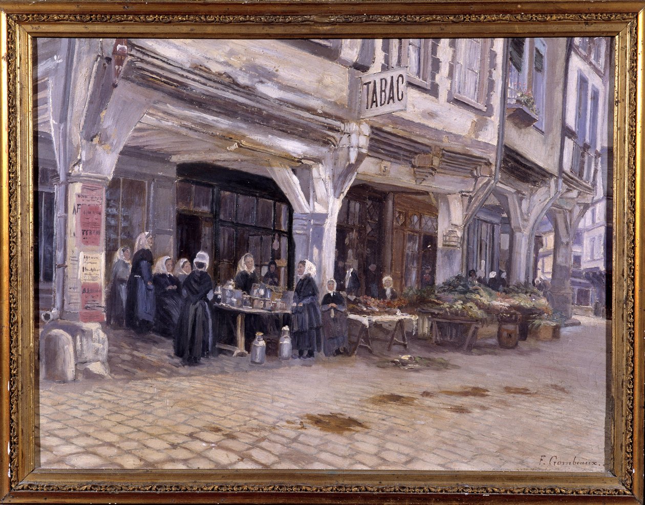 Marked under verandaene i Dinan - av F. Gombeaux, sent på 1800-tallet av Francois Gombeaux