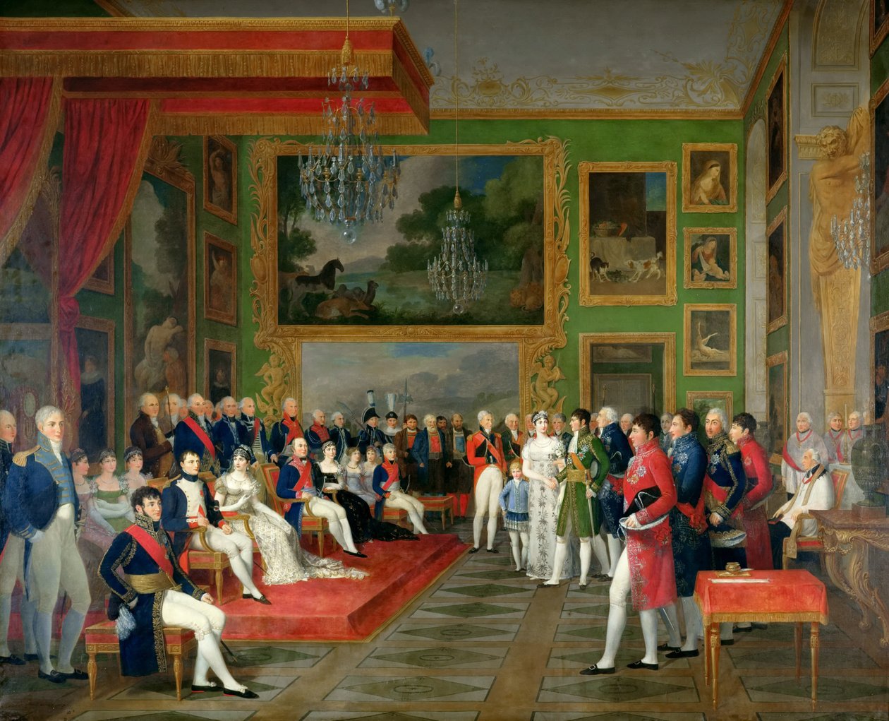 Bryllup av prins Eugène de Beauharnais og prinsesse Augusta av Bayern, 13. januar 1806 av Francois Guillaume Menageot