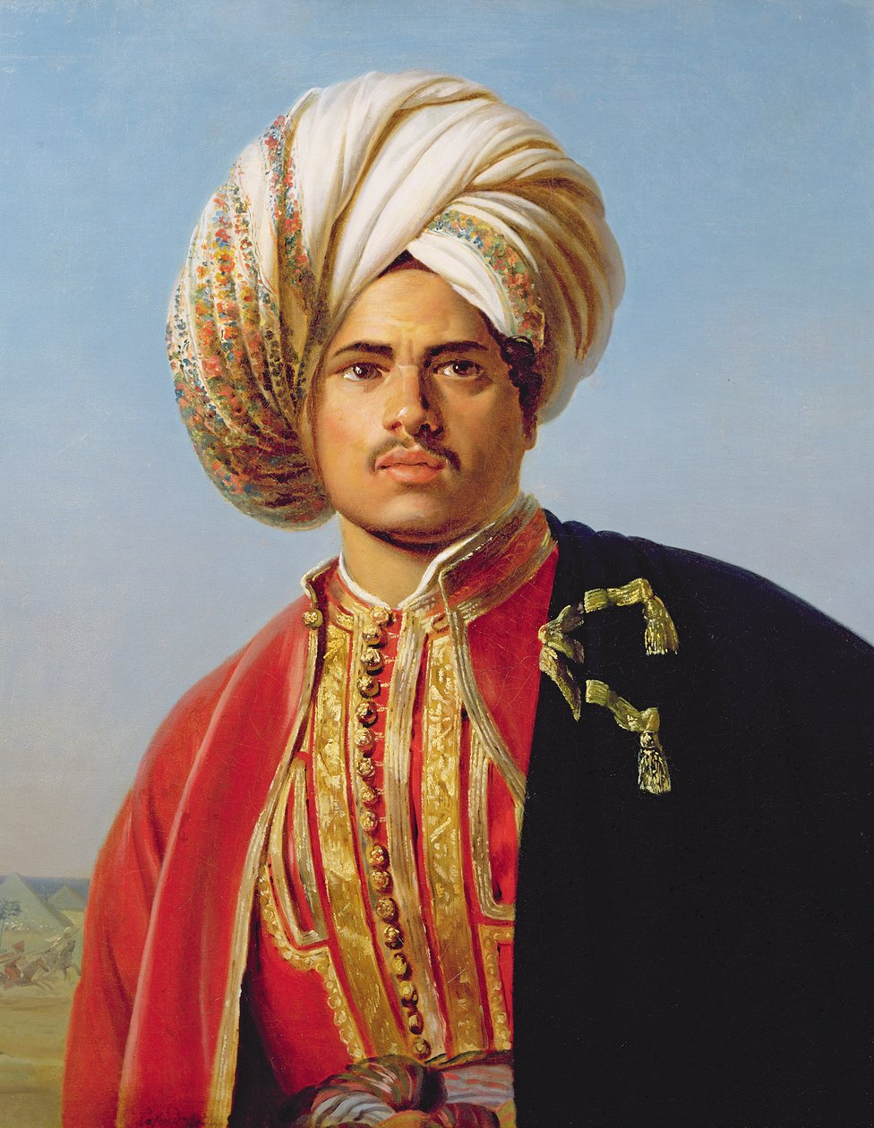 Ottomansk kriger med turbann av Francois Henri Alexandre La Fond