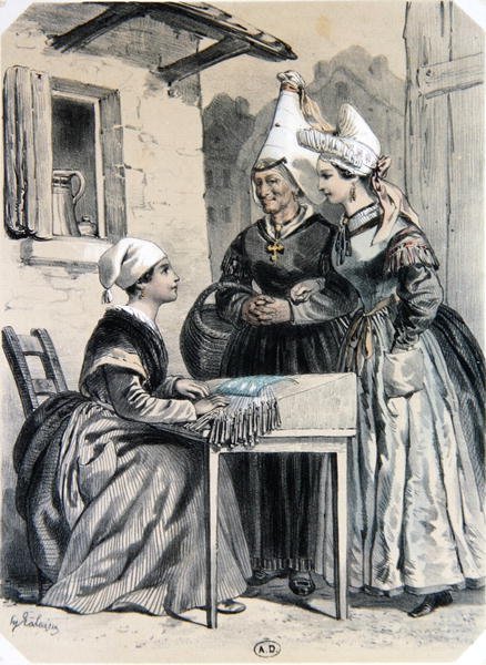 Lacemakers of Caen i Normandie, fra 