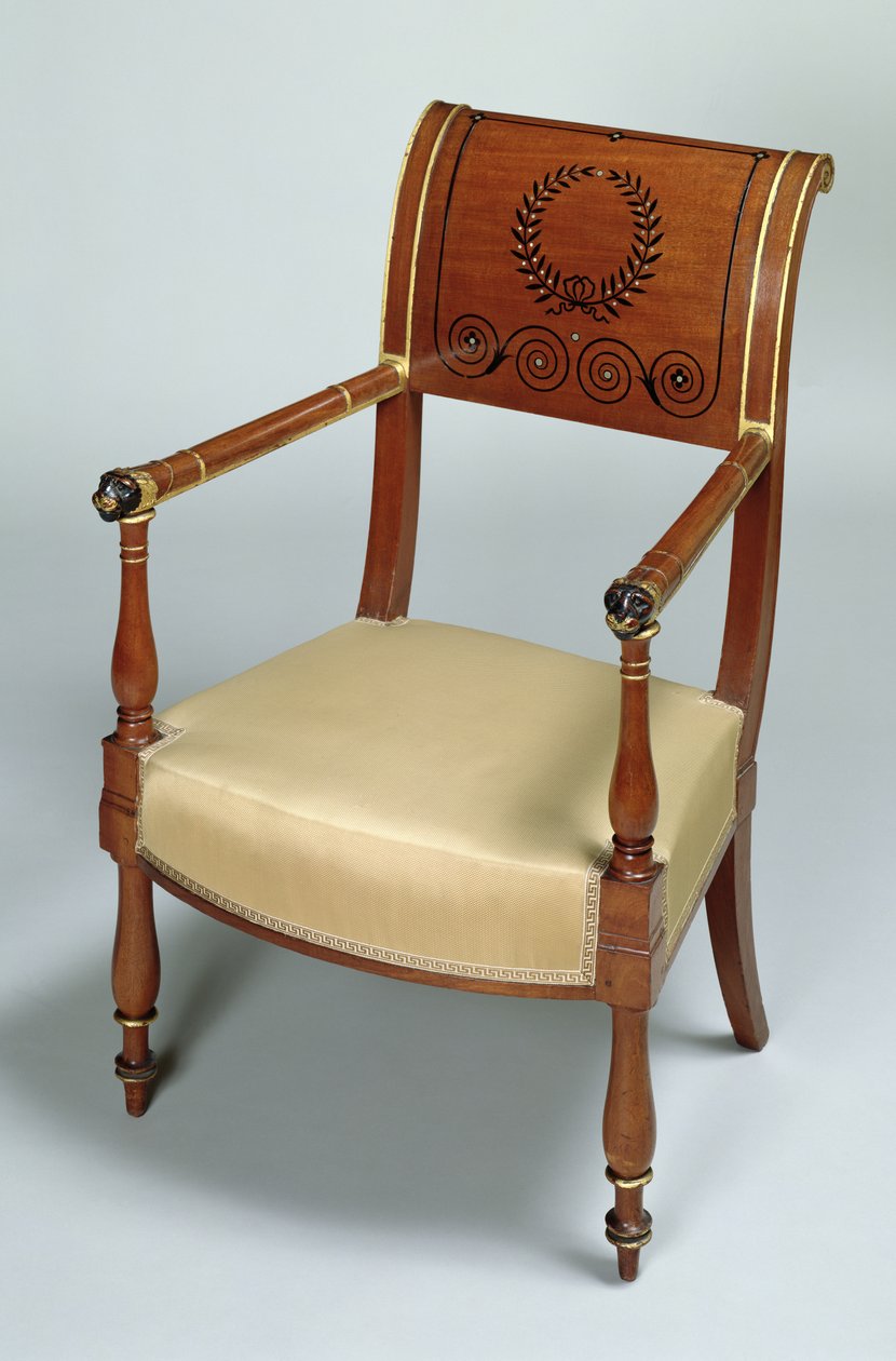Fontainebleau lenestol, 1796-1803 (mahogni) av Francois Honore Georges Jacob Desmalter