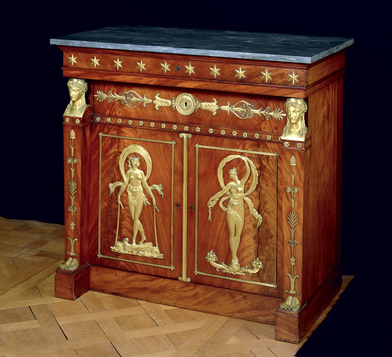 Skjenk, ca. 1810 (tre og marmor) av Francois Honore Georges Jacob Desmalter