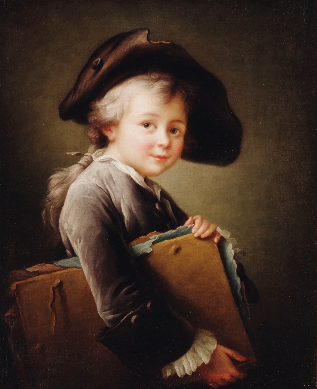 En ung gutt som holder en portefølje, 1760 av Francois Hubert Drouais