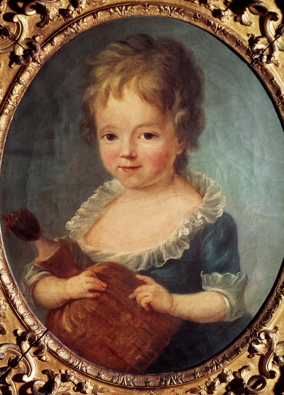 Fille a la poupee Maleri av Francois Hubert Drouais (1727-1775) 1700-tallet. Paris, Cognacq Jay-museet. av Francois Hubert Drouais
