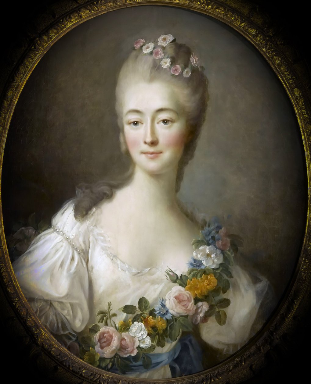 Jeanne Bécu, grevinne Du Barry 1743-1793 som Flora av Francois Hubert Drouais
