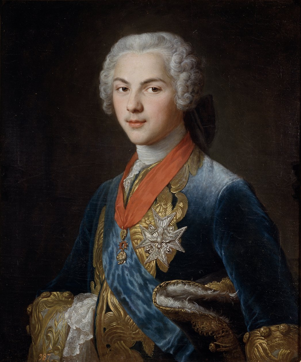 Louis, Dauphin av Frankrike 17291765, sønn av kong Louis XV, ca. 1745 av Francois Hubert Drouais