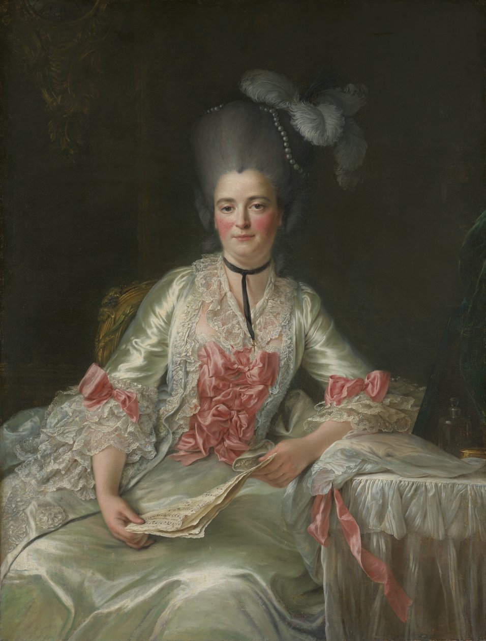 Marie Rinteau, kalt Mademoiselle de Verrières, 1761. av Francois Hubert Drouais