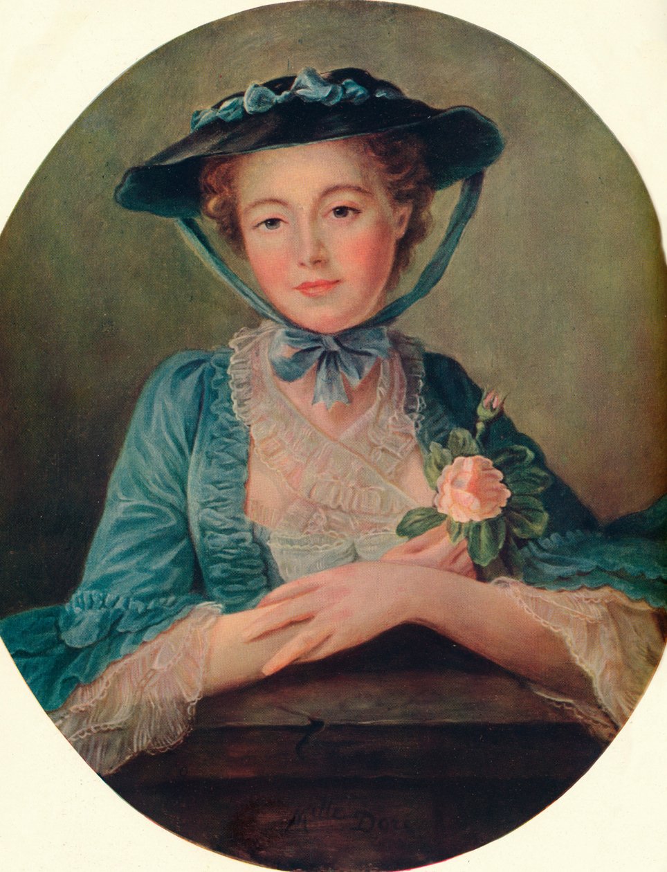 Frøken Doré - Fransk skole, c1760, 1910 av Francois Hubert Drouais