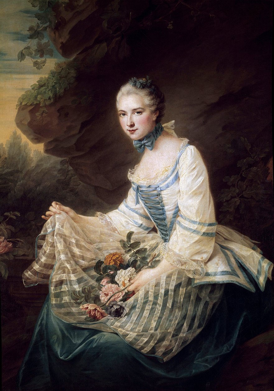 Portrett av Louise Elisabeth de Maille Karman, Marquise of Soran Maleri av Francois Hubert Drouais (1727-1775) 1757 Søn. 1,3x0,97m av Francois Hubert Drouais