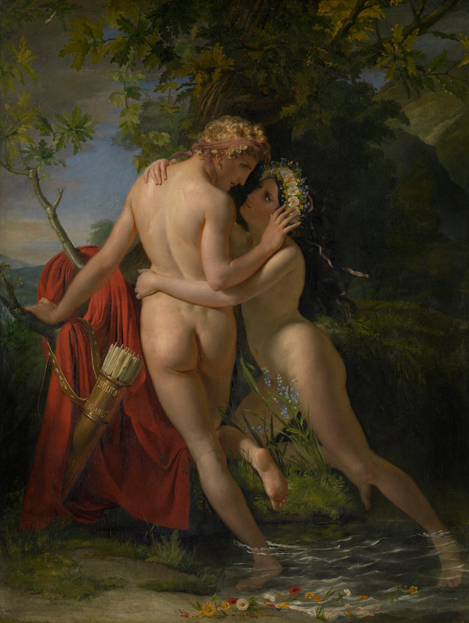 Nymfen Salmacis og hermafroditt av Francois Joseph Navez