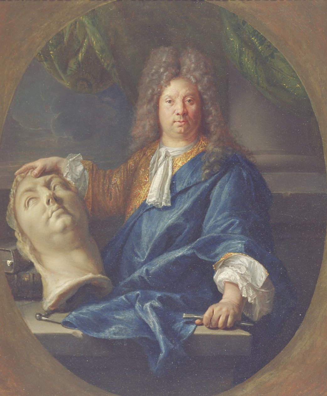 Portrett av Antoine Coysevox, 1701 av Francois Jouvenet