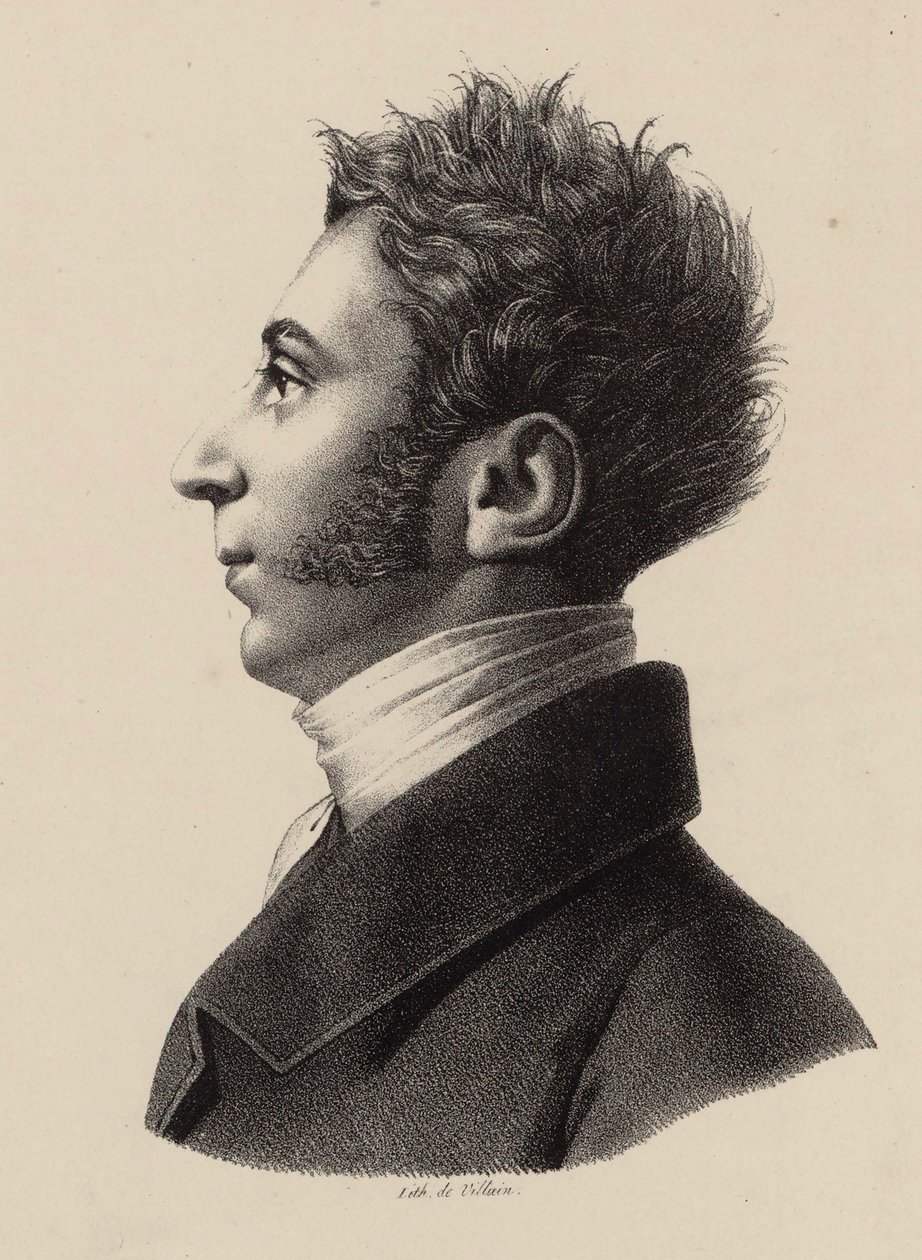 Portrett av Franz Xavier Wolfgang Mozart 1791-1844, 1820-årene. av Francois Le Villain