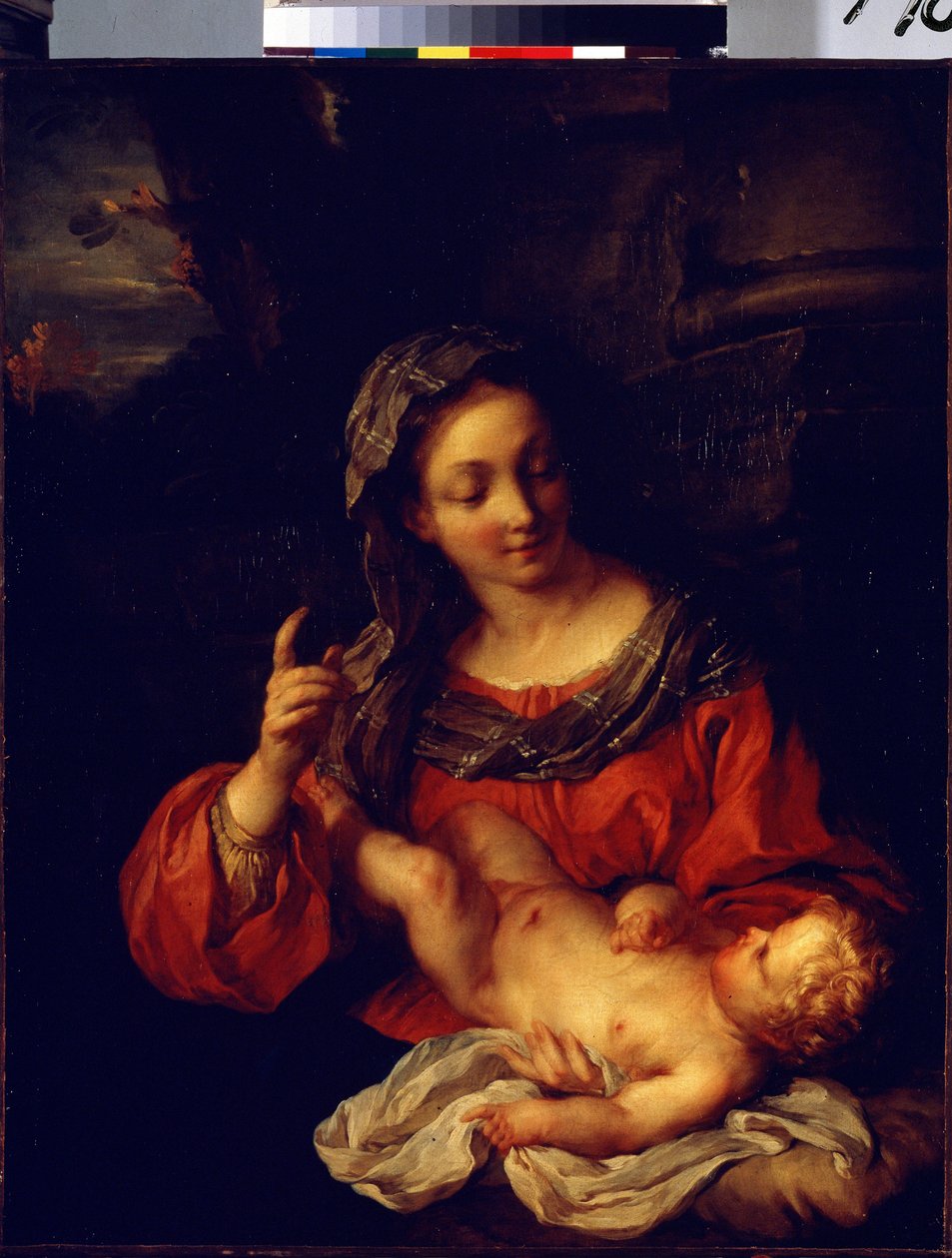 ""Jomfruen og barnet"" (Jomfru og barnet) Maleri av Francois Le Moyne (1688-1737) 1730 Eremitagemuseet St. Petersburg av François Lemoyne