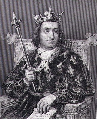 Charles V, kalt "den kloke" (1337-80) konge av Frankrike, gravert av Blanchard (gravering) av Francois Louis (after) Dejuinne