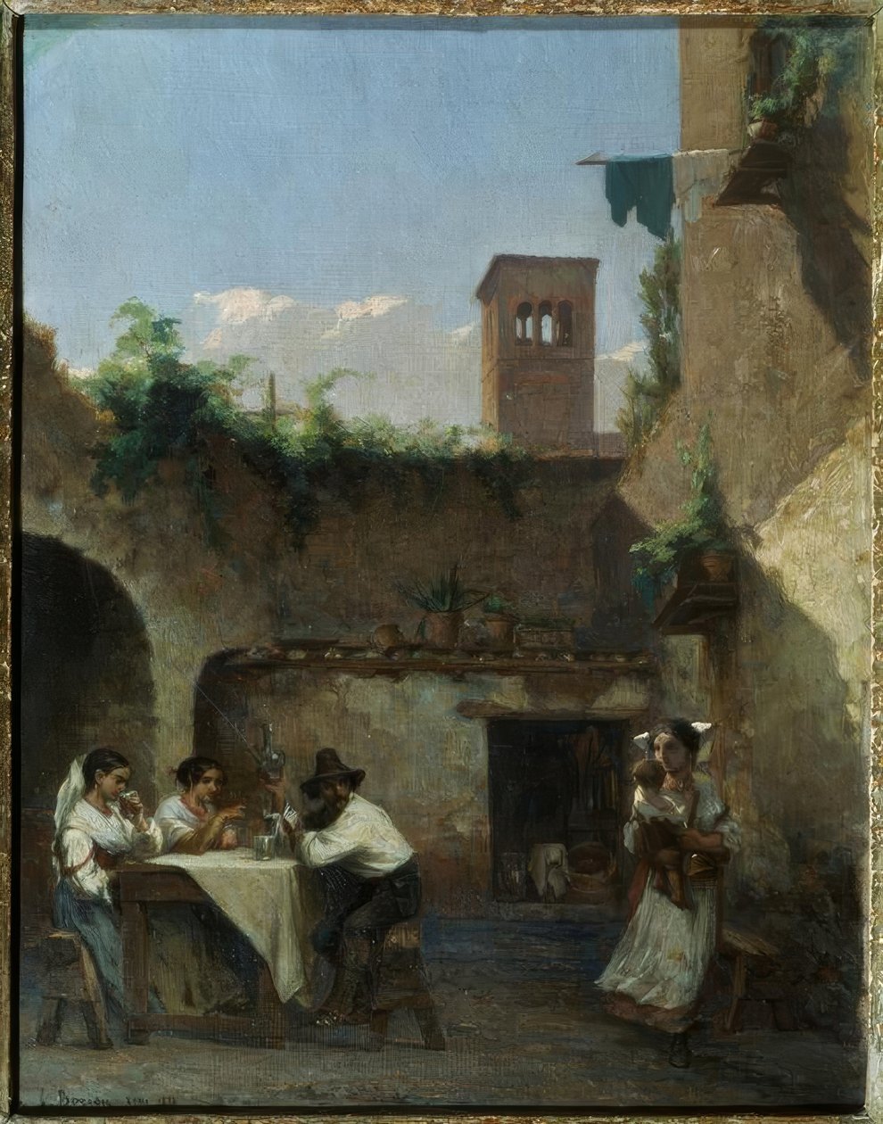 Roma, tavernaen av Francois Louis David Bocion