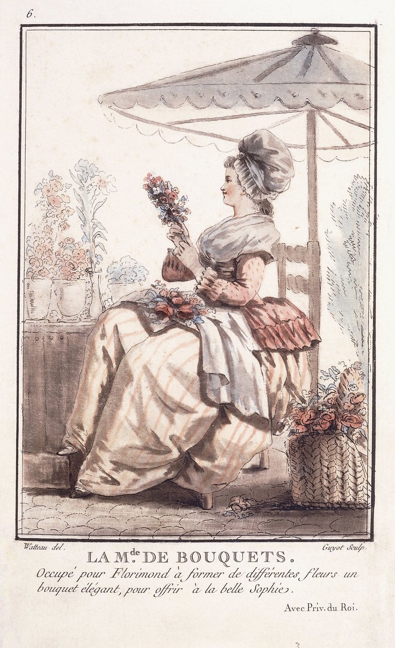 The Mr. of Bouquets, 1786 av Francois Louis Joseph Watteau