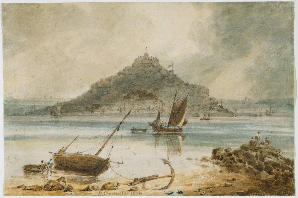 Mont St Michel, 1802 av Francois Louis Thomas Francia