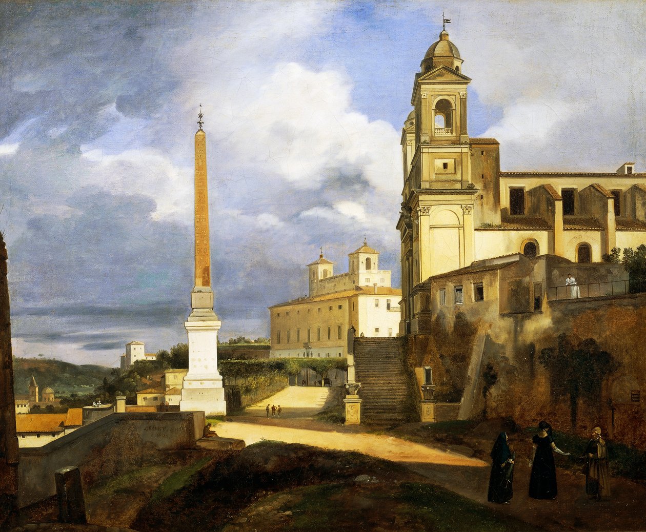 Dødens treenighet og Villa Medici i Roma av Francois Marius Granet