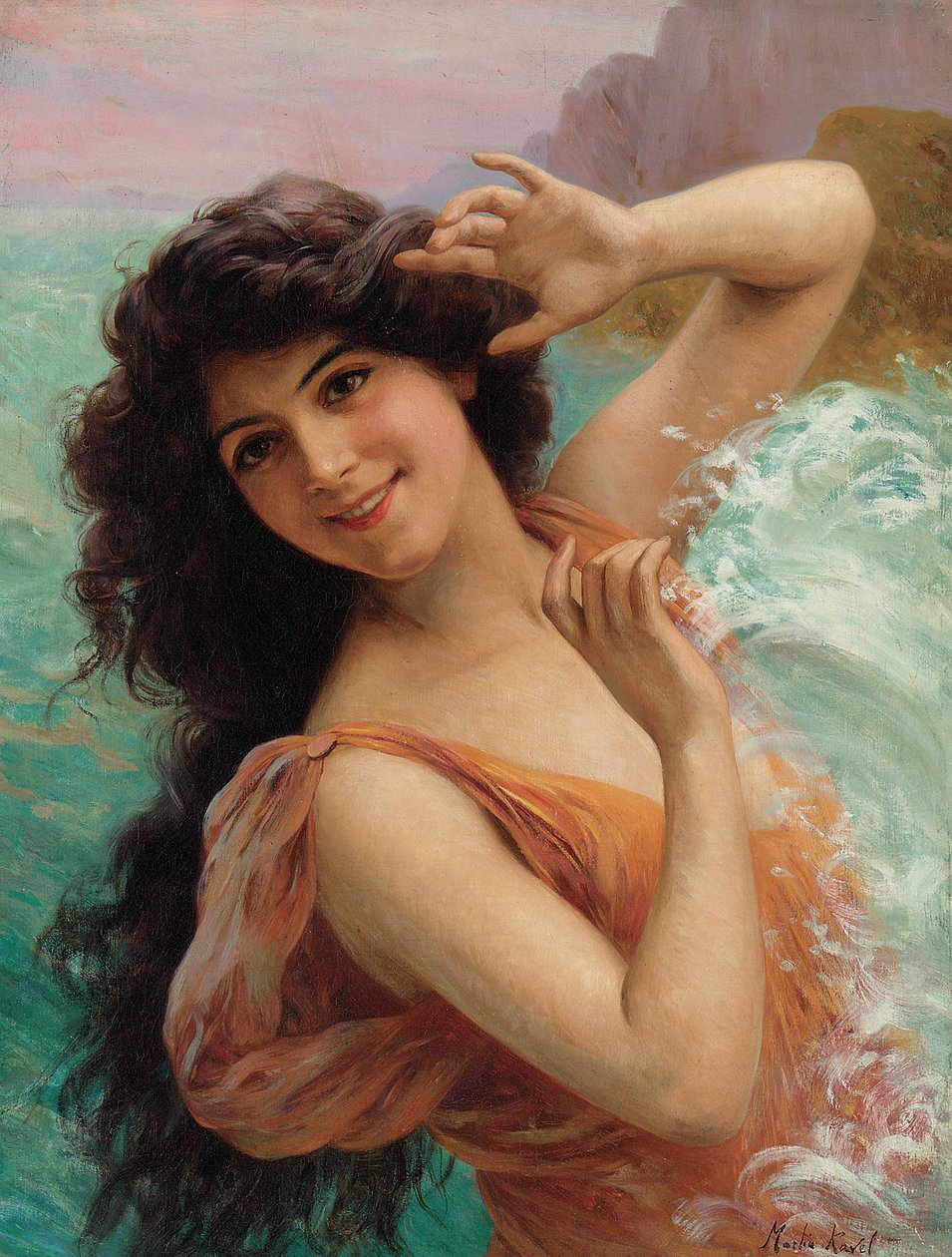 Vannymfen (olje på lerret) av Francois Martin Kavel