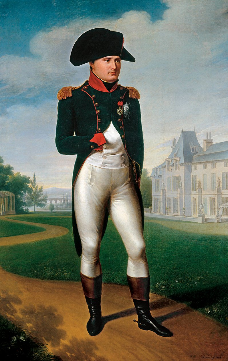 Portrett av Napoleon Bonaparte, kledd som en konsul, i Malmaison. 1804 (maleri) av Francois Pascal Simon (attr. to) Gerard