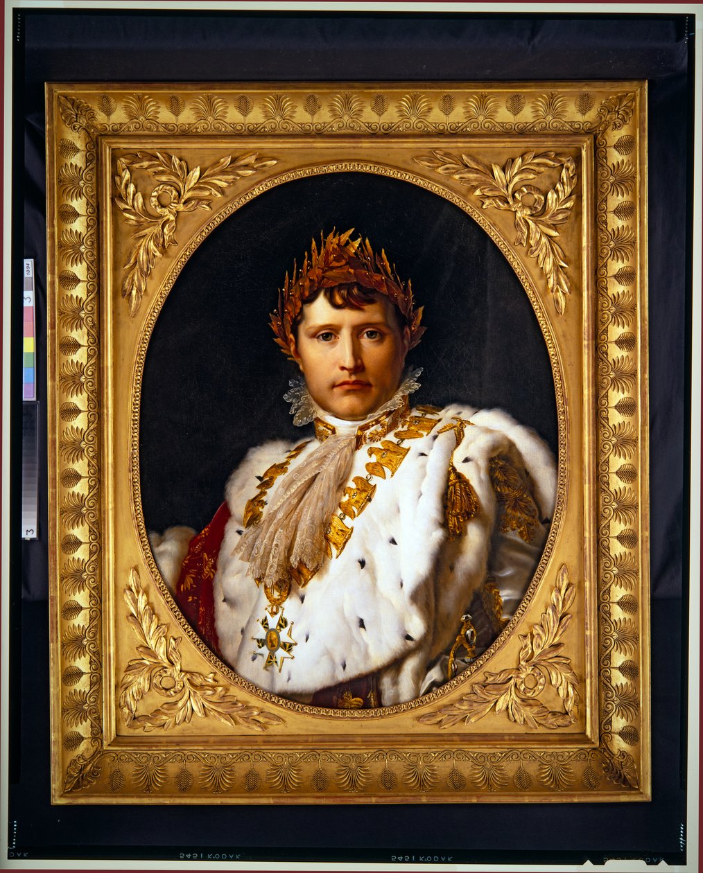 Et portrett av Napoleon, udatert (olje på lerret, oval) av Francois Pascal Simon Baron Gerard