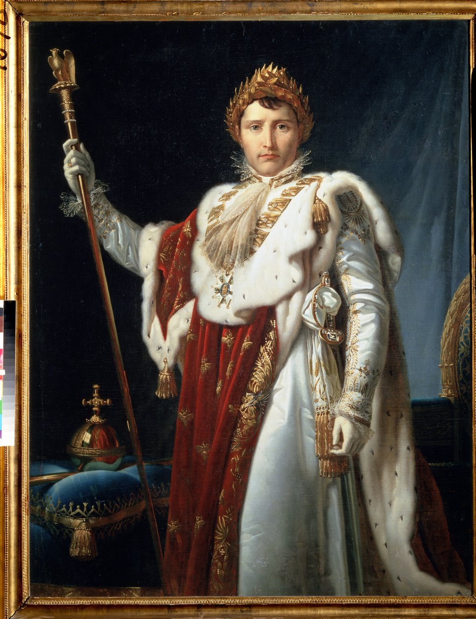 Napoleon i Coronation Robes, ca. 1805-10 (olje på lerret) av Baron François Pascal Simon Gérard
