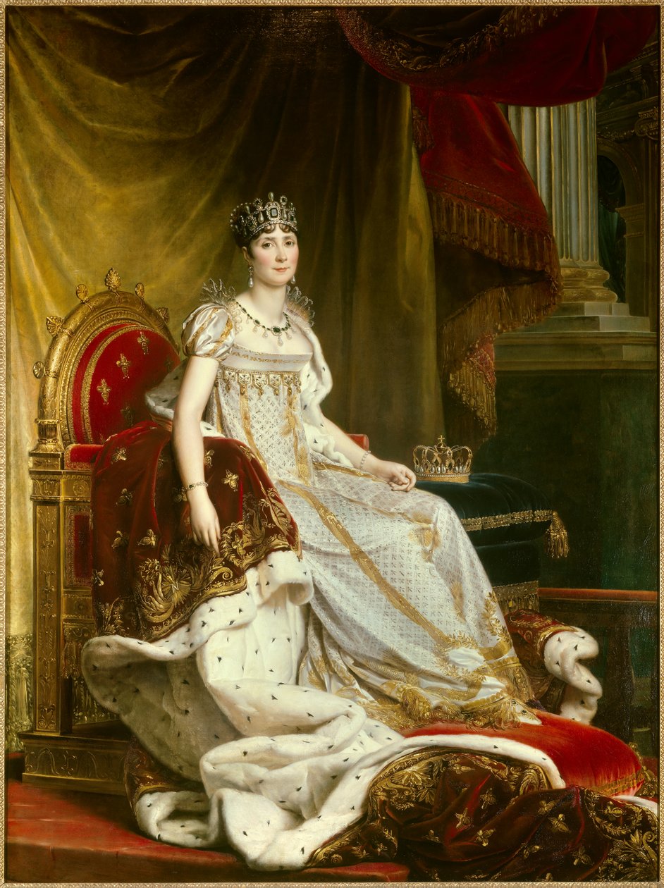 Portrett av keiserinne Josephine de Beauharnais (1763-1814) i kroningsdrakt Maleri av Francois Gerard (1770-1837). Størrelse 2,1x1,3m. Fontainebleau, chateau de Fontainebleau --- Portrett av keiserinne Josephine de Beauharnais (1763-1814) i hennes koro av Baron François Pascal Simon Gérard