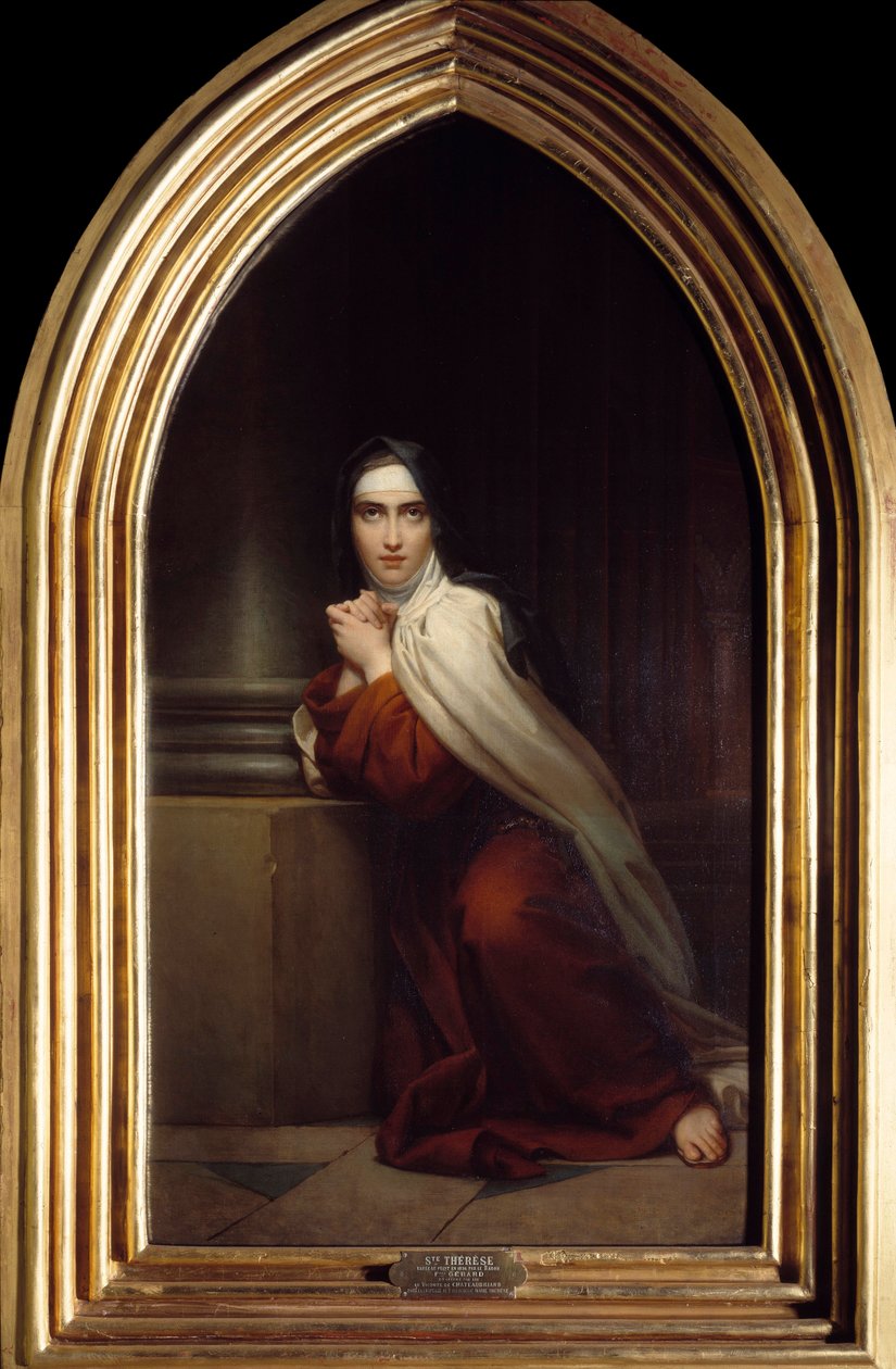 Representasjon av Saint Therese-maleri av Francois Gerard (1770-1837) Paris fra 1800-tallet, Institut catholique av Baron François Pascal Simon Gérard