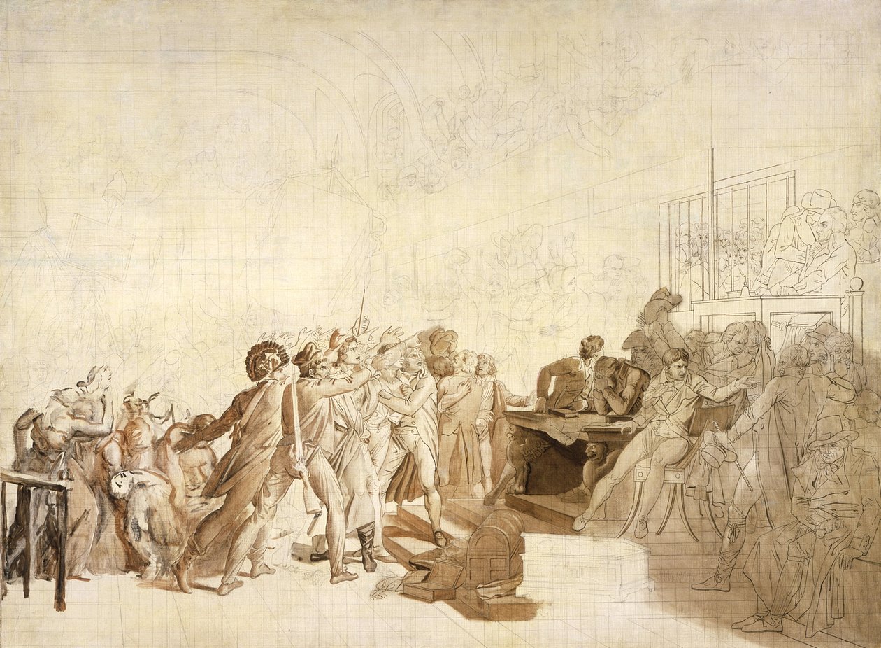 10. august 1792, ca. 1795-9 (olje og grafitt på lerret) av Baron François Pascal Simon Gérard