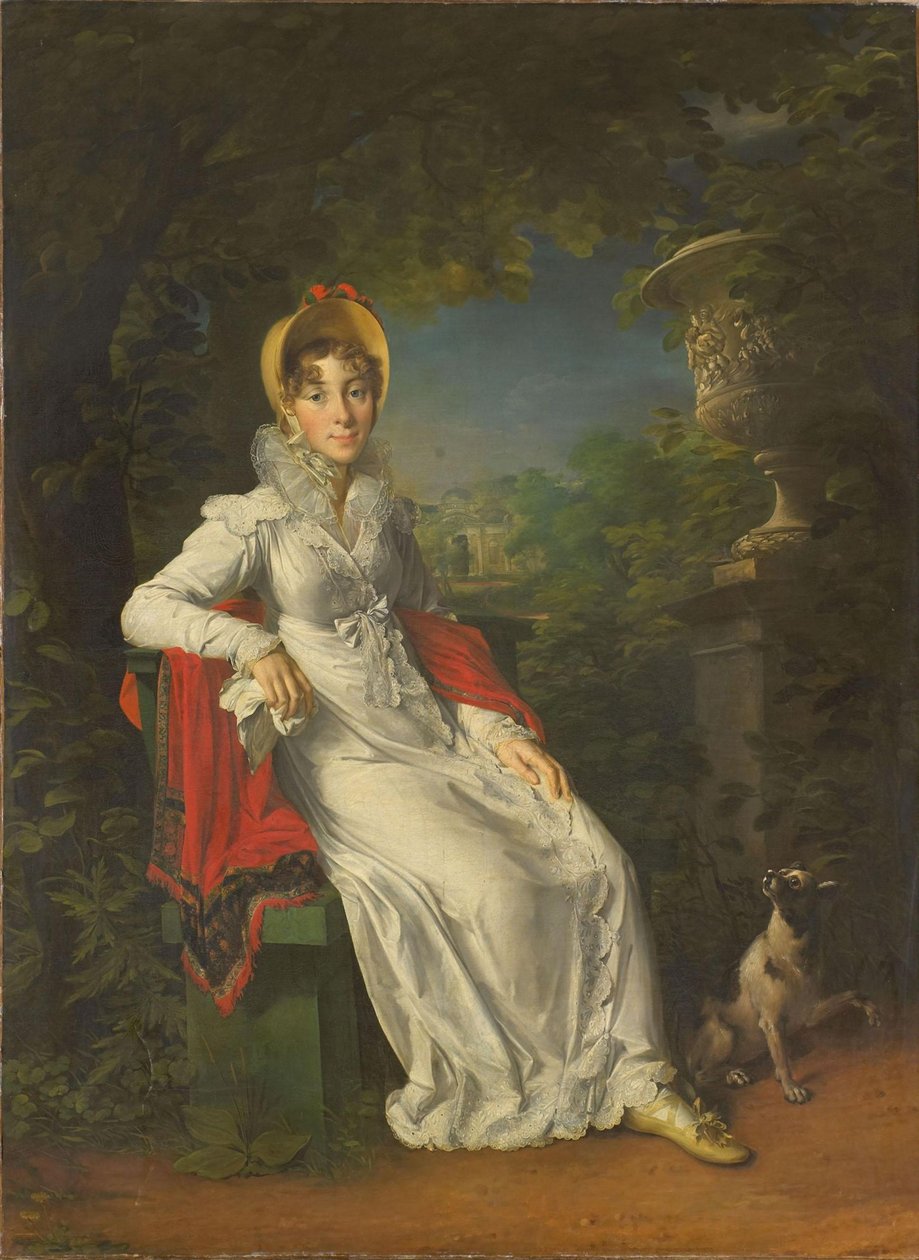 Caroline Bonaparte 1782-1839, dronning av Napoli og Sicilia, i Bois de Boulogne, 1820-1830 av Francois Pascal Simon Gerard