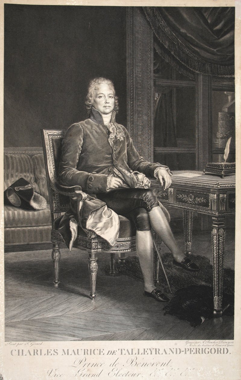 Charles Maurice de Talleyrand-Perigord, Prince of Benevent, visestorkurfyrst, pub. 1809 av Francois Pascal Simon Gerard