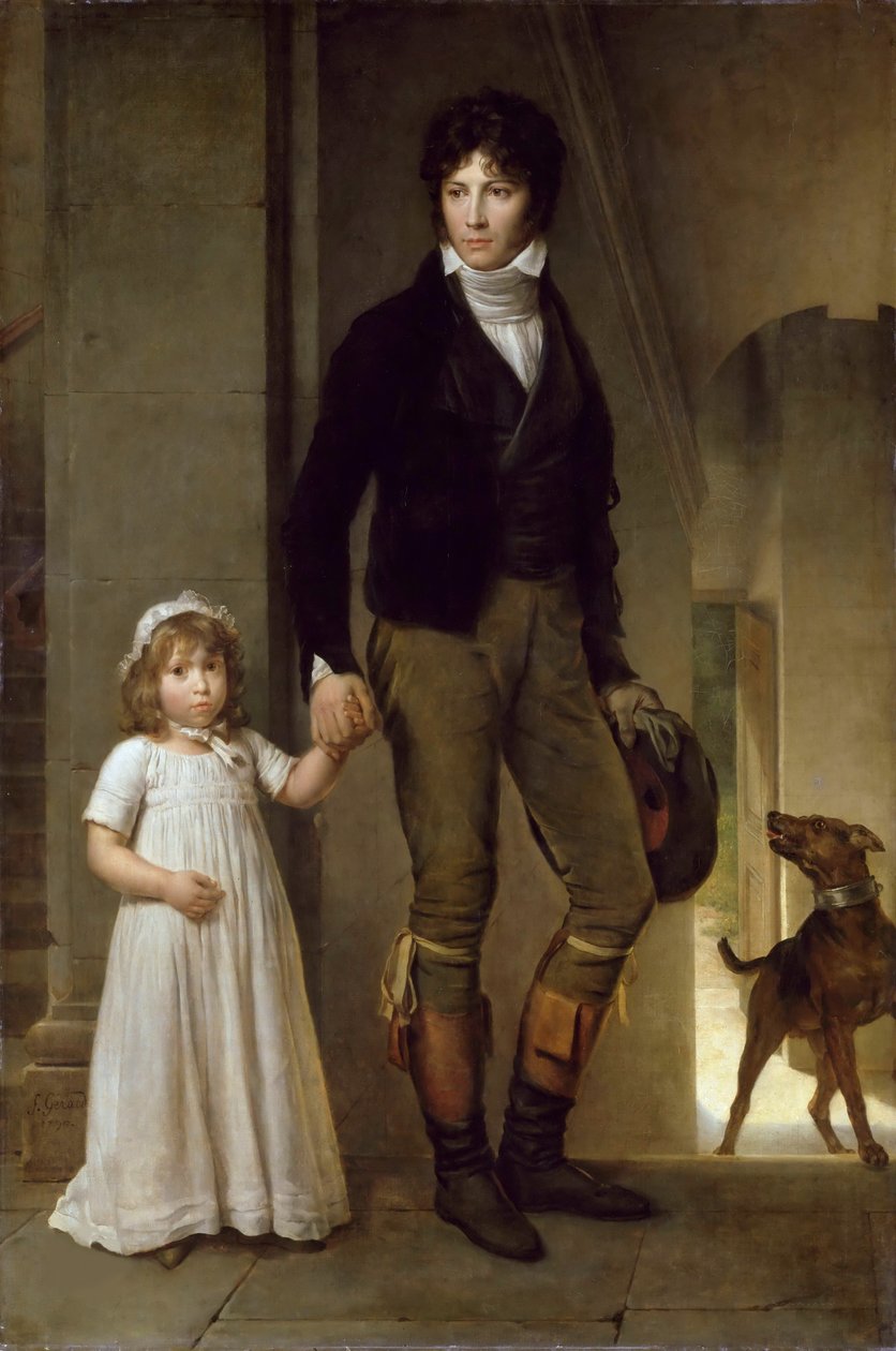 Jean-Baptiste Isabey 1767-1855 og hans datter Alexandrine, 1795. av Francois Pascal Simon Gerard