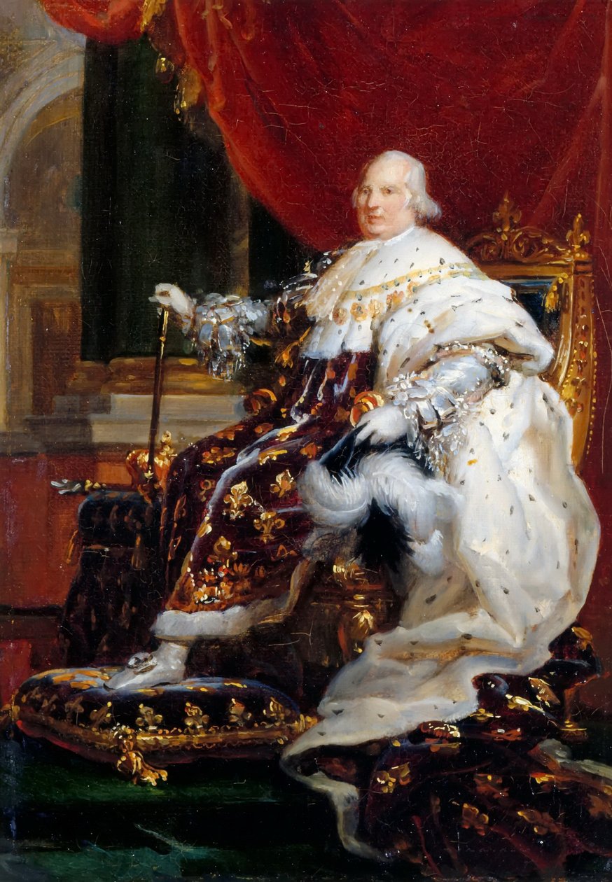 Portrett av Ludvig XVIII 1755-1824 av Francois Pascal Simon Gerard