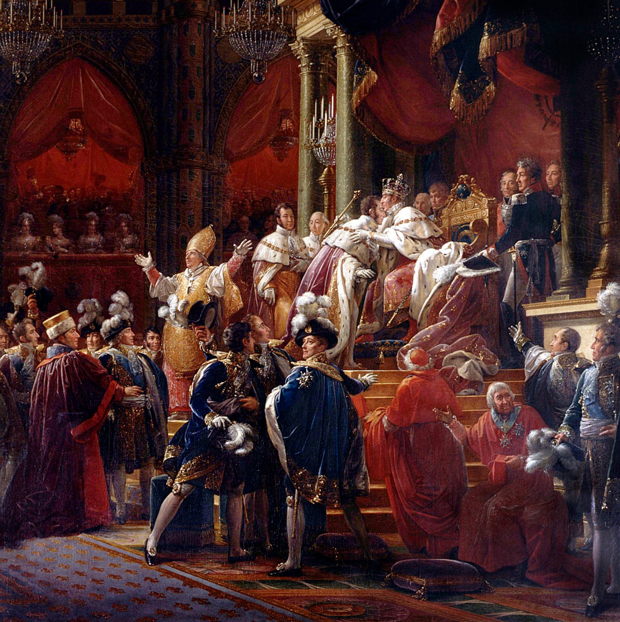Kroningen av kong Charles X, 29. mai 1825 i Reims katedral, ca. 1827 (detaljer) av Francois Pascal Simon Gerard